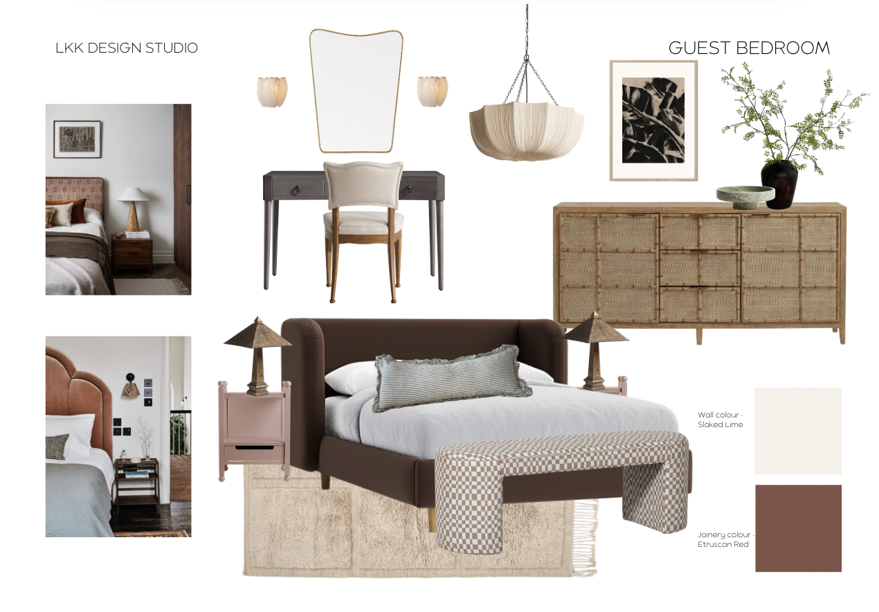 Alderbrook Road guest room concept board